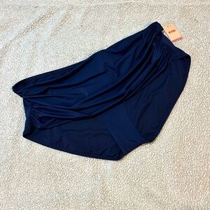 Woman’s 4X Shirred Front High Waist Bikini bottom. NWT. Navy blue 28W-30W EVRI